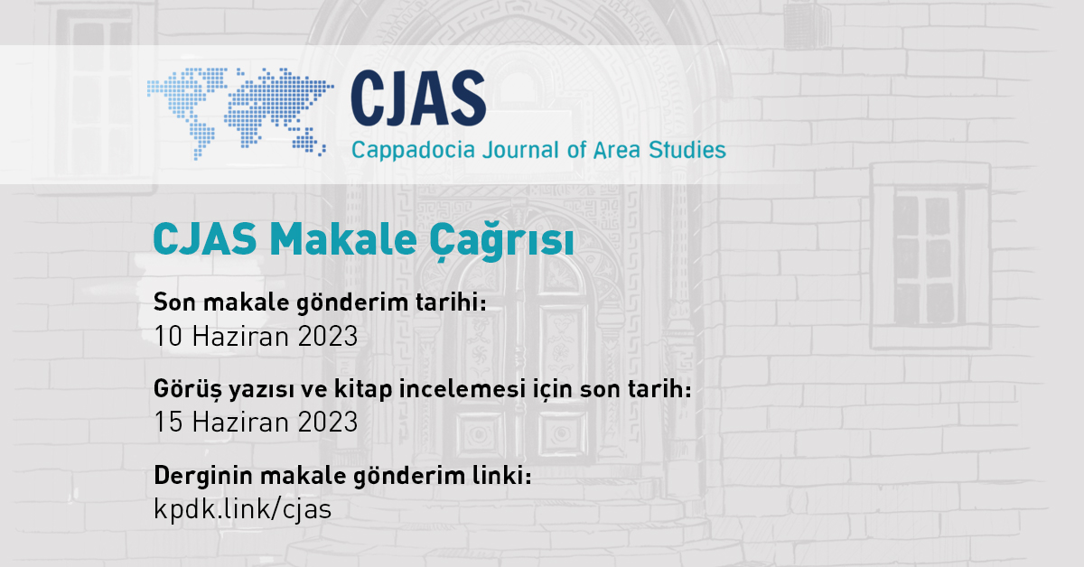 CJAS Haziran 2023 sayısı için makale çağrısı
